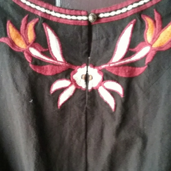 Free People Floral Appliqued Romper One Piece - Picture 3 of 8